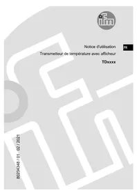 Notice IFM TD2943 Thermomètre électronique