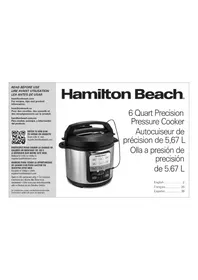 Notice HAMILTON BEACH 34506 Autocuiseur