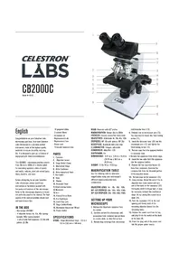 Notice CELESTRON LABS CB2000C Microscope