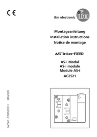 Notice IFM AC2521 Electronic module