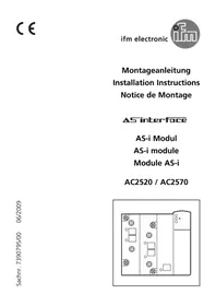Notice IFM AC2520 Electronic module