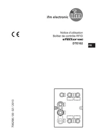 Notice IFM DTE102 Boîtier de contrôle industriel