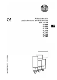 Notice IFM UIT507 Détecteur à ultrasons
