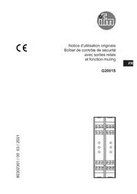 Notice IFM G2001S Boîtier de contrôle industriel