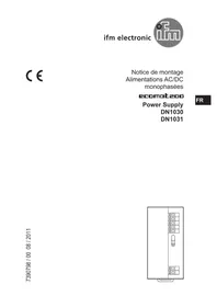 Notice IFM DN1031 Alimentation électrique