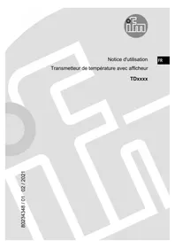 Notice IFM TD2253 Thermomètre électronique