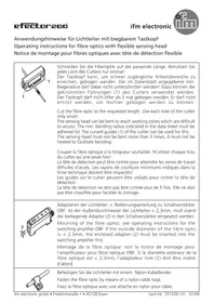 Notice IFM E20750 Accessoire pour fibre optique