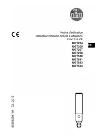 Notice IFM UGT205 Détecteur à ultrasons