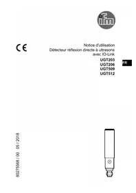 Notice IFM UGT512 Détecteur à ultrasons