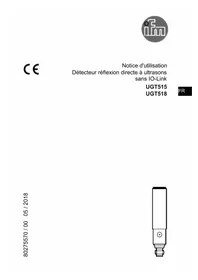 Notice IFM UGT518 Détecteur à ultrasons