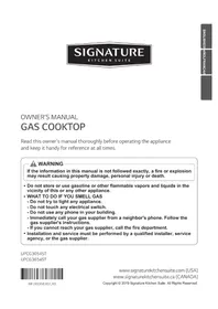 Notice LG UPCG3054ST Gas cooktop