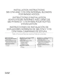 Notice JENN-AIR UXB1200DYS Range hood