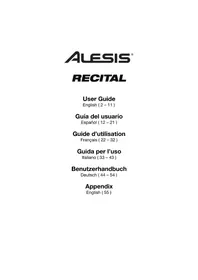 Notice ALESIS RECITAL Piano