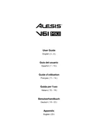 Notice ALESIS V61 MKII Equipement DJ