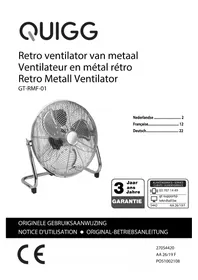 Notice QUIGG GTRMF01 Koelkast