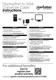 Notice MANHATTAN 151962 Câble adaptateur vidéo