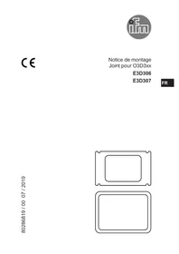 Notice IFM E3D307 Joint d'étanchéité