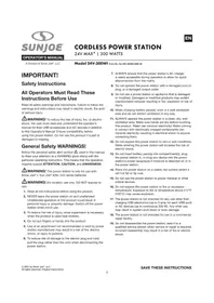 Notice Sun Joe 24V300WI Generator
