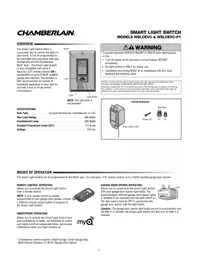 Notice CHAMBERLAIN WSLCEVCP1 Lamp