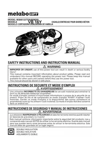 Notice HiKOKI VB16Y Rebanador