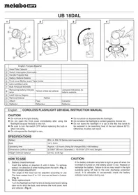 Notice HiKOKI UB18DAL Lampe de poche