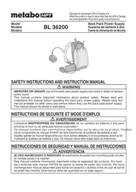 Notice HiKOKI BL36200 Battery
