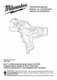 Notice MILWAUKEE M12 247221XC Pelacables
