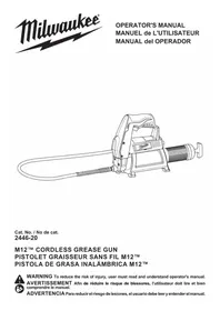 Notice MILWAUKEE M12 244621XC Grease gun