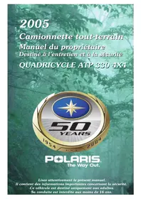 Notice POLARIS ATP 330 4X4 (2005) Véhicule tout-terrain