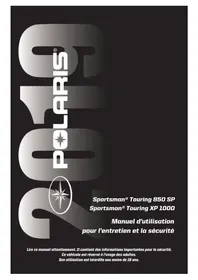 Notice POLARIS SPORTSMAN TOURING 850 SP (2019) Véhicule tout-terrain (quad)