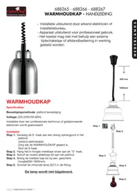 Notice CaterChef 688267 Lampe chauffante