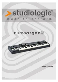 Notice Studiologic NUMA ORGAN 2 Clavier musical électronique