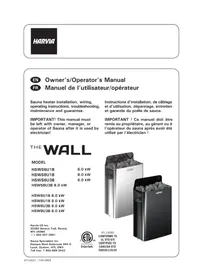 Notice HARVIA THE WALL SW80 HSW8U1B Heating