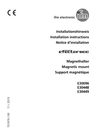 Notice IFM E30449 Support magnétique