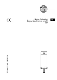 Notice IFM VWV001 Capteur de vibrations