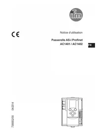 Notice IFM AC1402 Passerelle industrielle