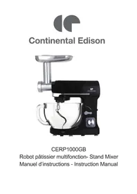 Notice CONTINENTAL EDISON CERP1000GB Robot ménager