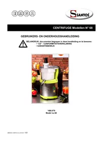 Notice Santos N° 68 Extracteur de jus