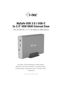 Notice i-TEC TB3CBL150CM Boîtier de disque dur externe