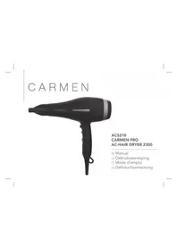 Notice Carmen PRO AC5210 Sèche cheveux