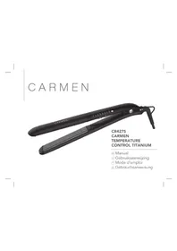 Notice Carmen TEMPERATURE CONTROL TITANIUM CR4275 Glätteisen