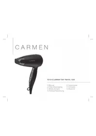 Notice Carmen TINY TRAVEL 1200 TD1215 Sèche cheveux