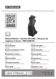 Notice PARKSIDE PMH 2400 B2 Broyeur de végétaux