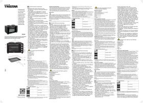 Notice TRISTAR OV3645 Four électrique