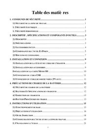 Notice Autel MAXIVIDEO MV400 Caméra d'inspection