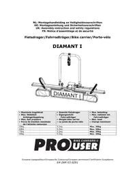 Notice Pro-User DIAMANT I Porte-vélo