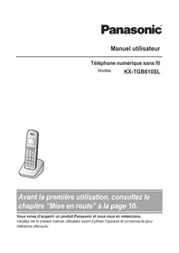 Notice PANASONIC KXTGB610 Téléphone sans fil