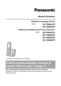 Notice PANASONIC KXTG6861 Téléphone sans fil