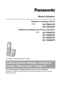 Notice PANASONIC KXTG6862 Téléphone sans fil