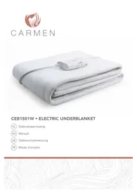 Notice Carmen CEB1501W Couverture/coussin chauffant